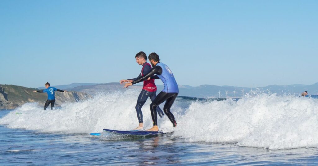 posición en el surf